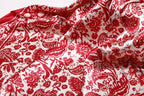 Exclusive Artificial Silk Small Square Towel Style — Red Paper Cut — Size 90x90 — Alternate View 15