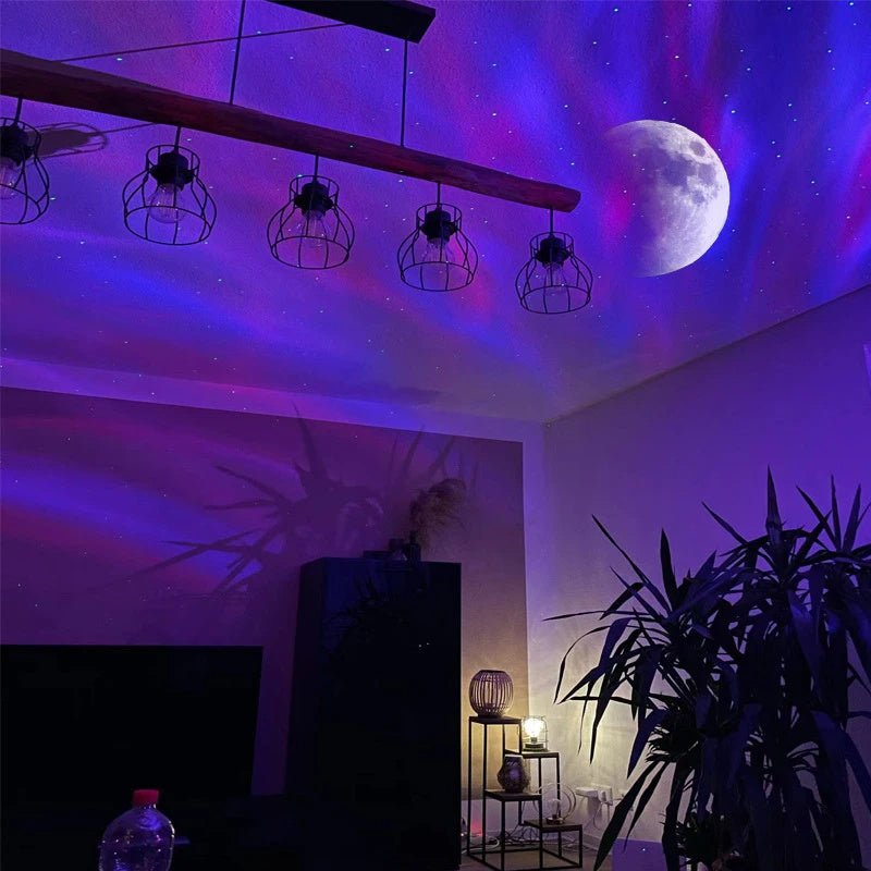 Exclusive Aurora Borealis Starlight Projector — White — Size USB — Top View