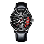Exclusive Men's Vacuum Plating Wheel Style — One Belt Red — Detail View
