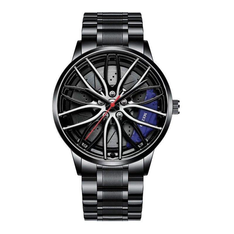 Exclusive Men's Vacuum Plating Wheel Style — One Belt Red — Side View