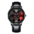 Exclusive Men's Vacuum Plating Wheel Style — One Belt Red — Top View