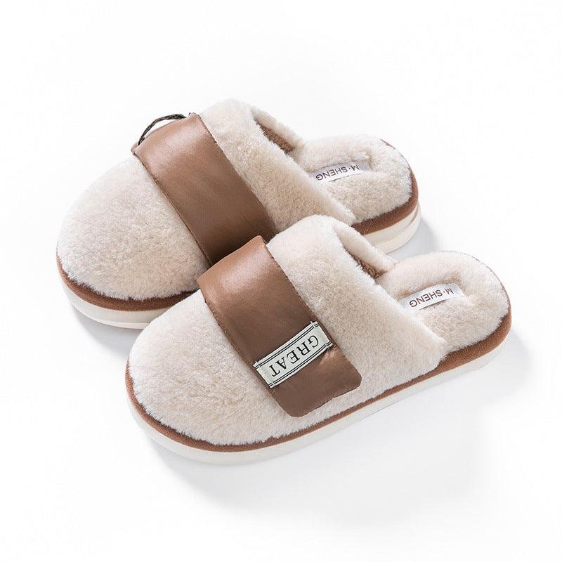 Exclusive Autumn And Winter Indoor Home Slippers — Beige — Size 36or37 — Alternate View 10