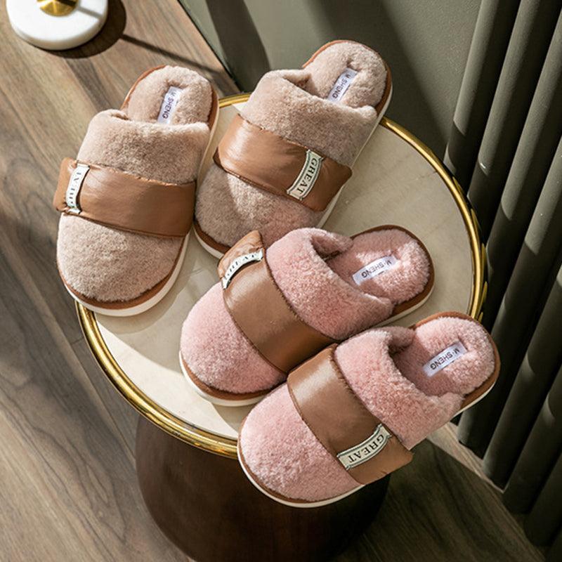 Exclusive Autumn And Winter Indoor Home Slippers — Beige — Size 36or37 — Alternate View 16