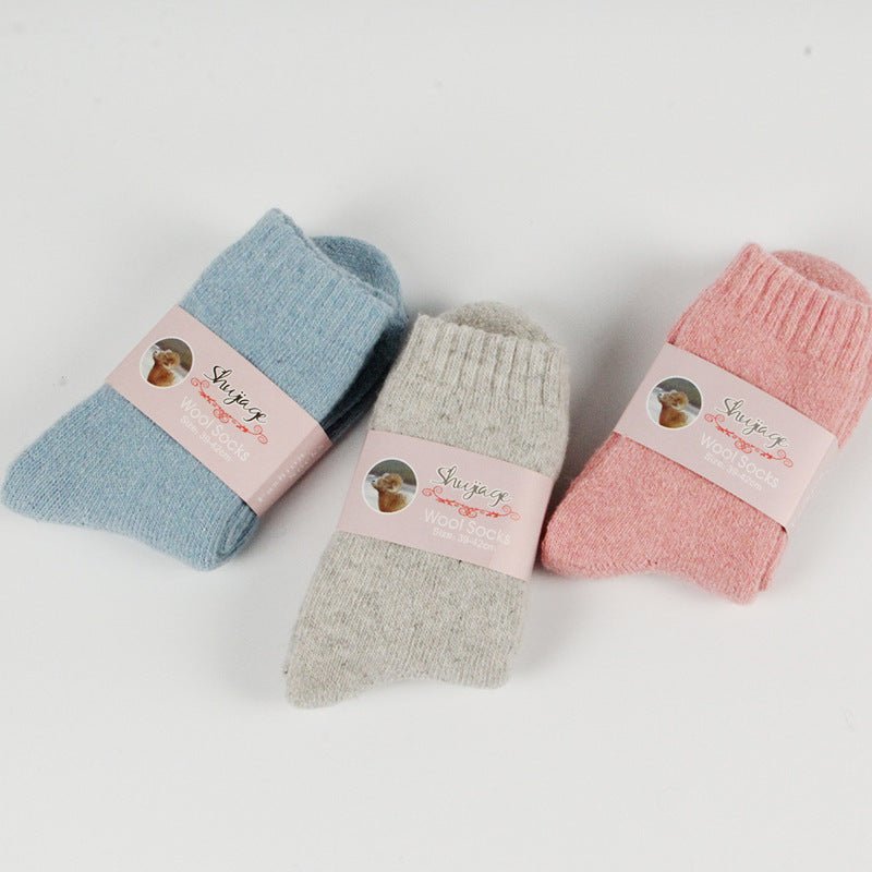 Exclusive Warm Solid Color Pull Socks — Green — Size Uniform code — Top View