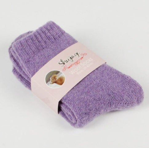 Exclusive Warm Solid Color Pull Socks — Green — Size Uniform code — Detail View