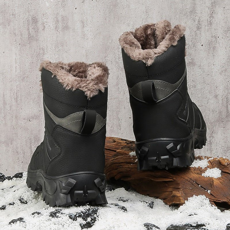 Exclusive Autumn And Winter New Snow Boots — Black — Size 40 — Back View