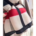 Exclusive Autumn And Winter Scarf — Beige — Size 66x178cm — Top View