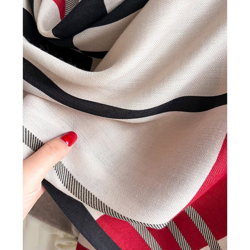 Exclusive Autumn And Winter Scarf — Beige — Size 66x178cm — Alternate View 9