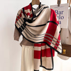 Exclusive Autumn And Winter Scarf — Beige — Size 66x178cm — Front View
