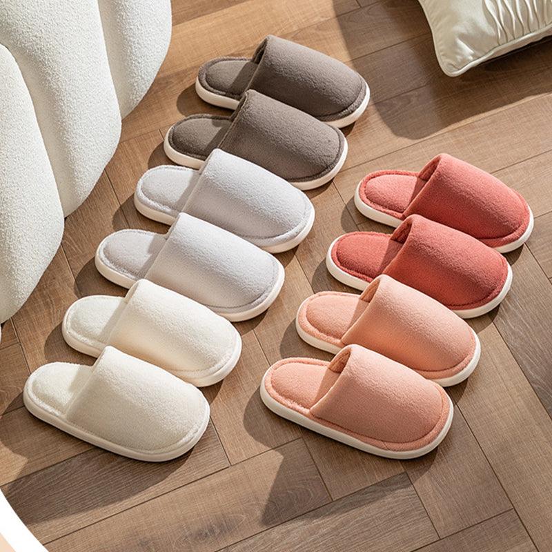 Exclusive Autumn And Winter Warm Plush House Shoes — Brown — Size 40or41 — Lifestyle View