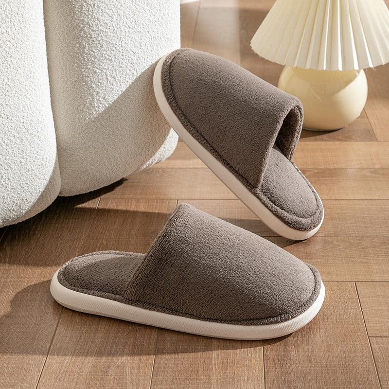 Exclusive Autumn And Winter Warm Plush House Shoes — Brown — Size 40or41 — Alternate View 11