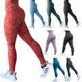 Exclusive Push Up Booty Leggings for Women ? Printed Gym Tights for Yoga & Workout ? Black and gray camo ? Size S ? Front View