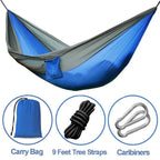 Exclusive Backpacking Hammock — Green + gray — Front View