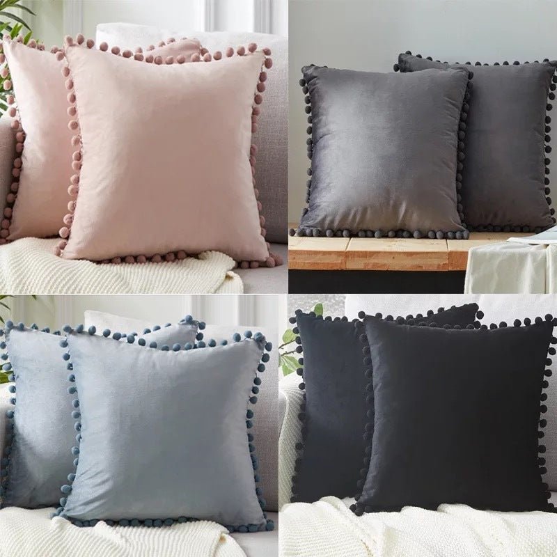 Exclusive Ball Lace Pillow | Decorative Elegance & Comfort — White — Size 40x40xm — Front View
