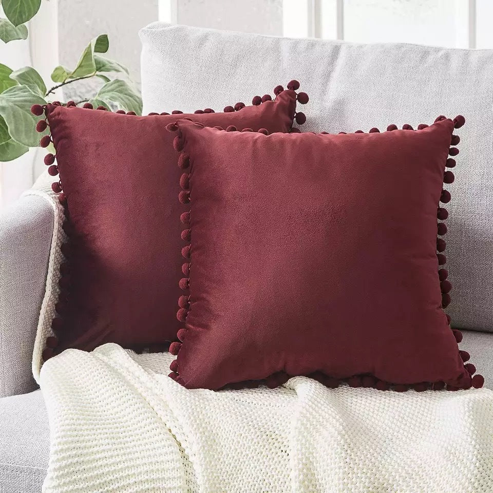 Exclusive Ball Lace Pillow | Decorative Elegance & Comfort — White — Size 40x40xm — Lifestyle View