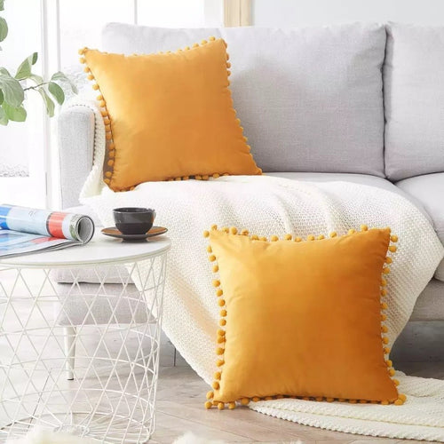 Exclusive Ball Lace Pillow | Decorative Elegance & Comfort — White — Size 40x40xm — Side View