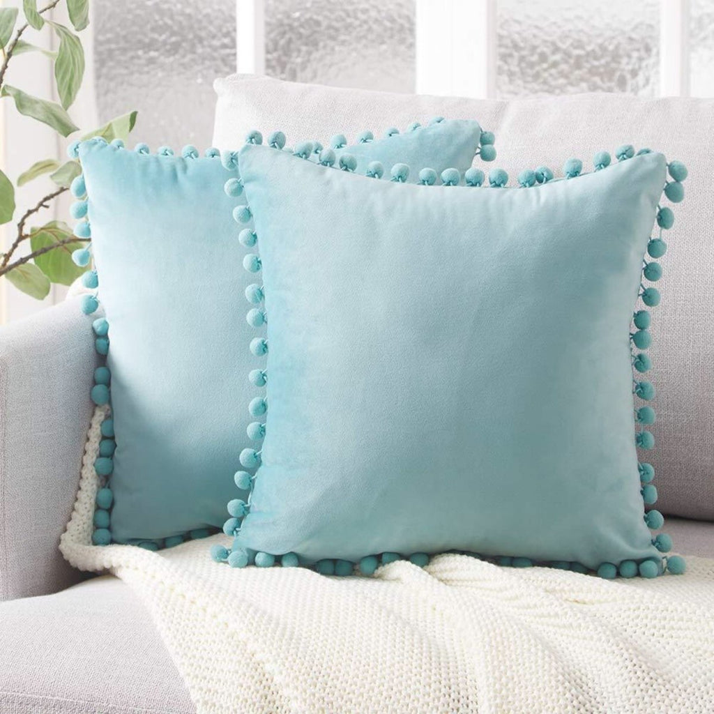Exclusive Ball Lace Pillow | Decorative Elegance & Comfort — White — Size 40x40xm — Top View