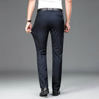 Exclusive Bamboo Fiber Thin Loose Business Formal Wear Trousers — Gray — Size 29 — Alternate View 9