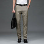 Exclusive Bamboo Fiber Thin Loose Business Formal Wear Trousers — Gray — Size 29 — Alternate View 7