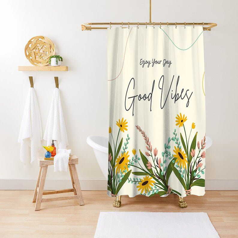 Exclusive Green Plant Print Waterproof Shower Curtain — YLYYO01 — Size 150x180CM — Alternate View 26