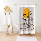 Exclusive Green Plant Print Waterproof Shower Curtain — YLYYO01 — Size 150x180CM — Lifestyle View