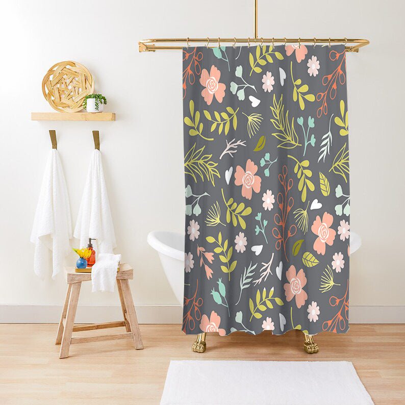 Exclusive Green Plant Print Waterproof Shower Curtain — YLYYO01 — Size 150x180CM — Alternate View 25