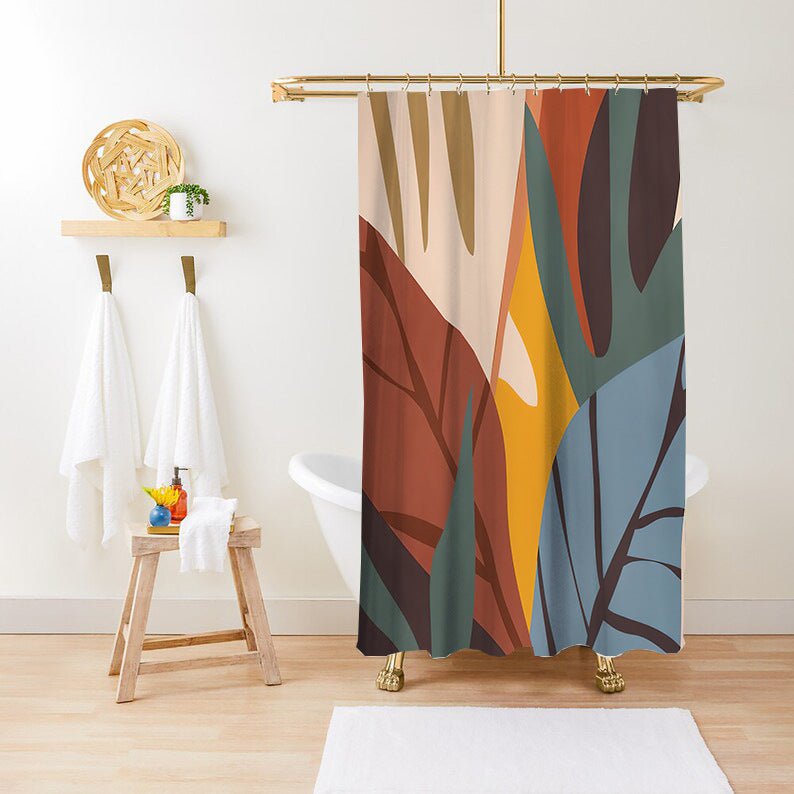 Exclusive Green Plant Print Waterproof Shower Curtain — YLYYO01 — Size 150x180CM — Alternate View 20