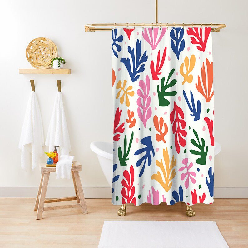Exclusive Green Plant Print Waterproof Shower Curtain — YLYYO01 — Size 150x180CM — Alternate View 23