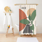 Exclusive Green Plant Print Waterproof Shower Curtain — YLYYO01 — Size 150x180CM — Alternate View 11