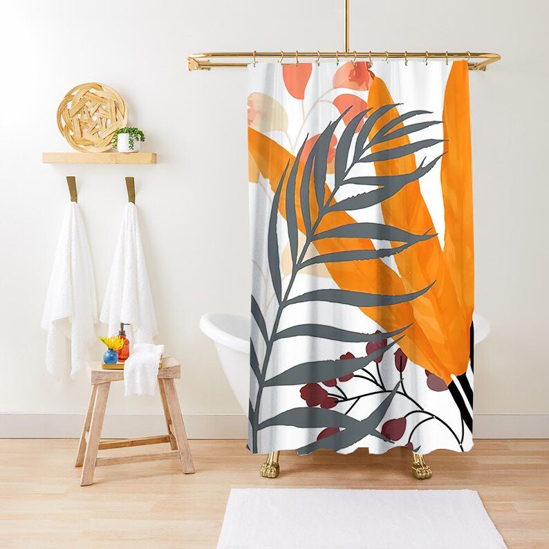 Exclusive Green Plant Print Waterproof Shower Curtain — YLYYO01 — Size 150x180CM — Alternate View 8