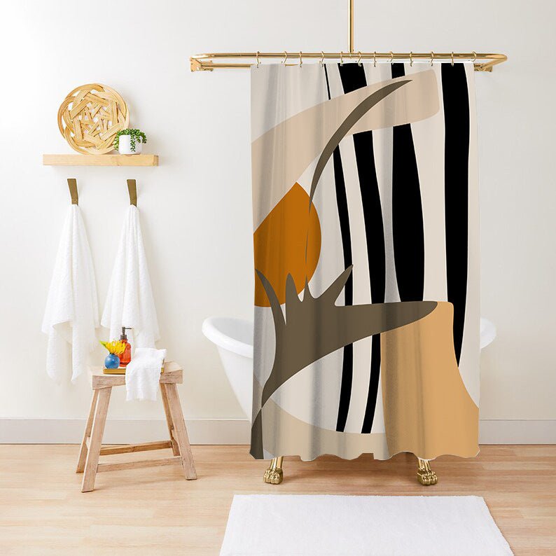 Exclusive Green Plant Print Waterproof Shower Curtain — YLYYO01 — Size 150x180CM — Alternate View 12