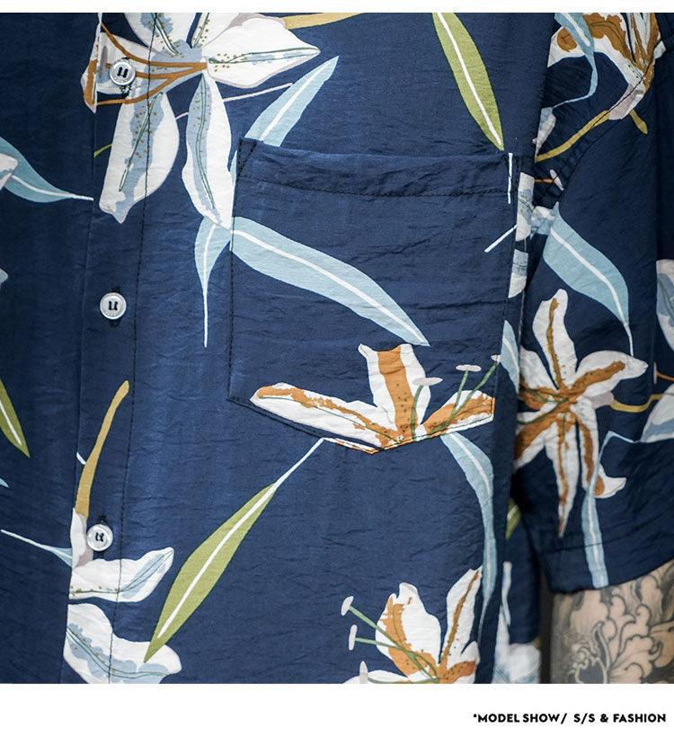 Exclusive Beach couple casual short sleeve — Blue — Size 3XL — Alternate View 11