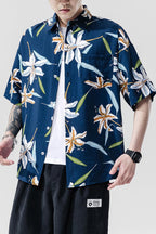 Exclusive Beach couple casual short sleeve — Blue — Size 3XL — Alternate View 7