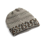 Exclusive Women's Leopard Print Knit Beanie — Beige — Size One Size — Alternate View 12