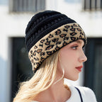 Exclusive Women's Leopard Print Knit Beanie — Beige — Size One Size — Alternate View 18
