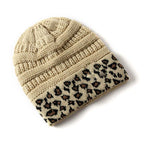 Exclusive Women's Leopard Print Knit Beanie — Beige — Size One Size — Alternate View 13