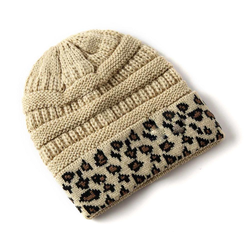 Exclusive Women's Leopard Print Knit Beanie — Beige — Size One Size — Alternate View 13