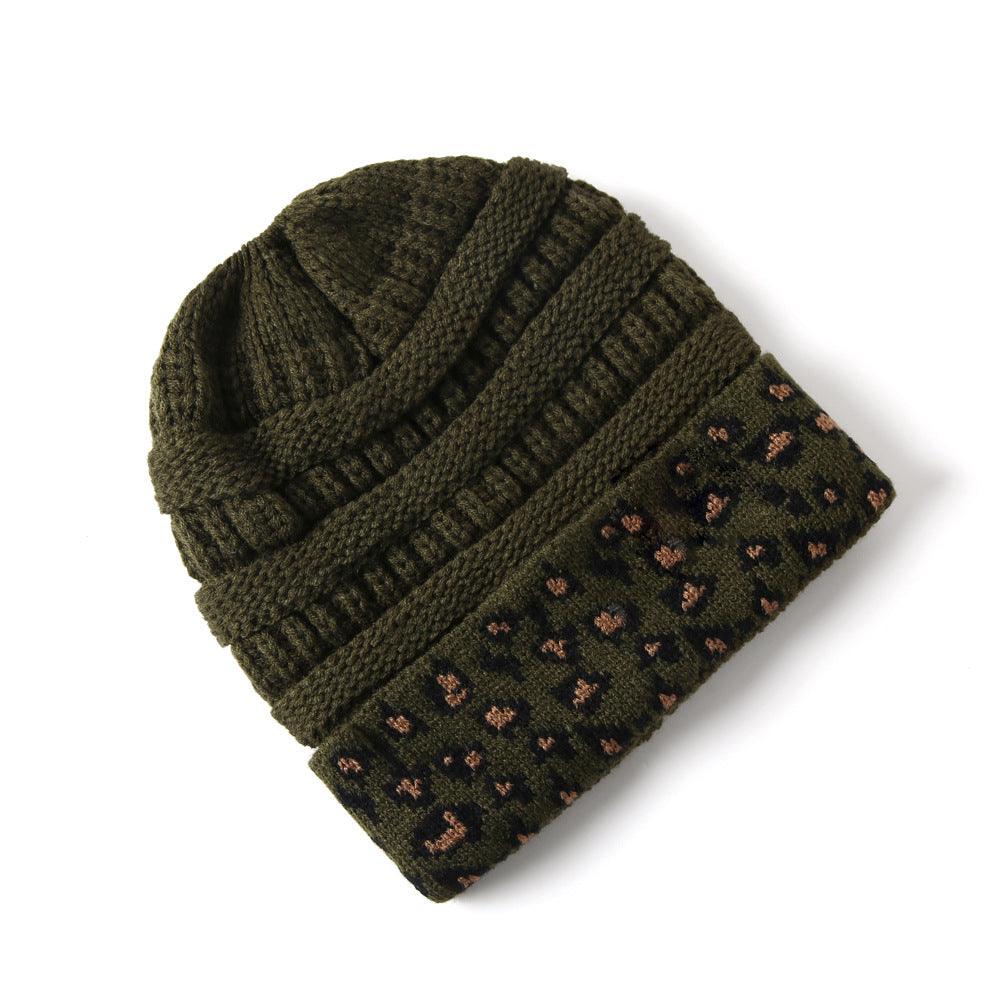 Exclusive Women's Leopard Print Knit Beanie — Beige — Size One Size — Alternate View 14