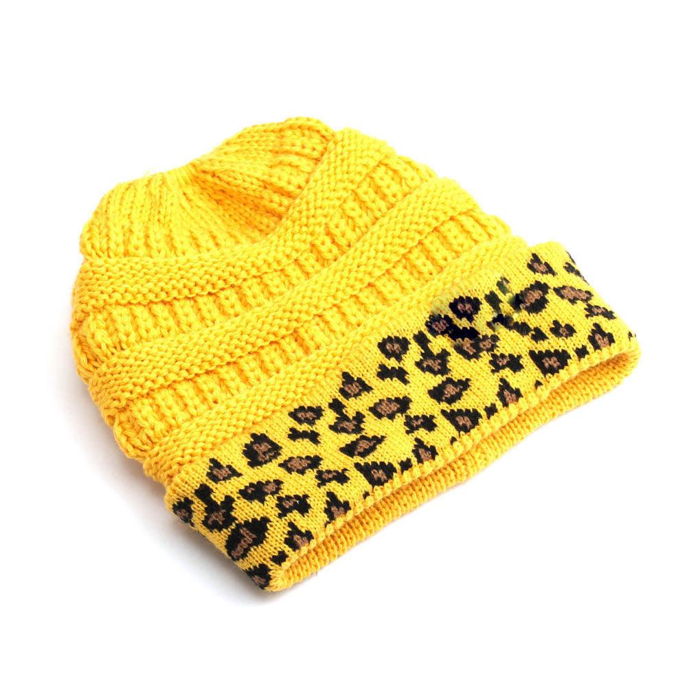 Exclusive Women's Leopard Print Knit Beanie — Beige — Size One Size — Alternate View 8