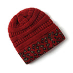 Exclusive Women's Leopard Print Knit Beanie — Beige — Size One Size — Alternate View 17