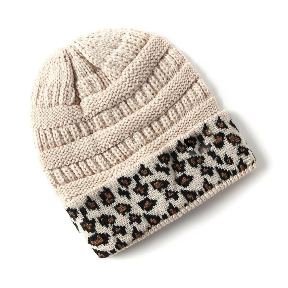Exclusive Women's Leopard Print Knit Beanie — Beige — Size One Size — Alternate View 11