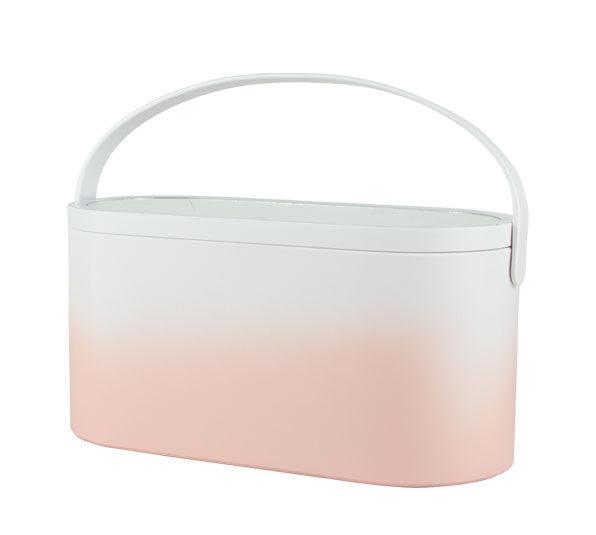Exclusive Beauty Mirror with Lamp | Lighted Vanity 3 Color Dimmable — Pink Gradient USB charging — Size Three color light plus dimming — Detail View