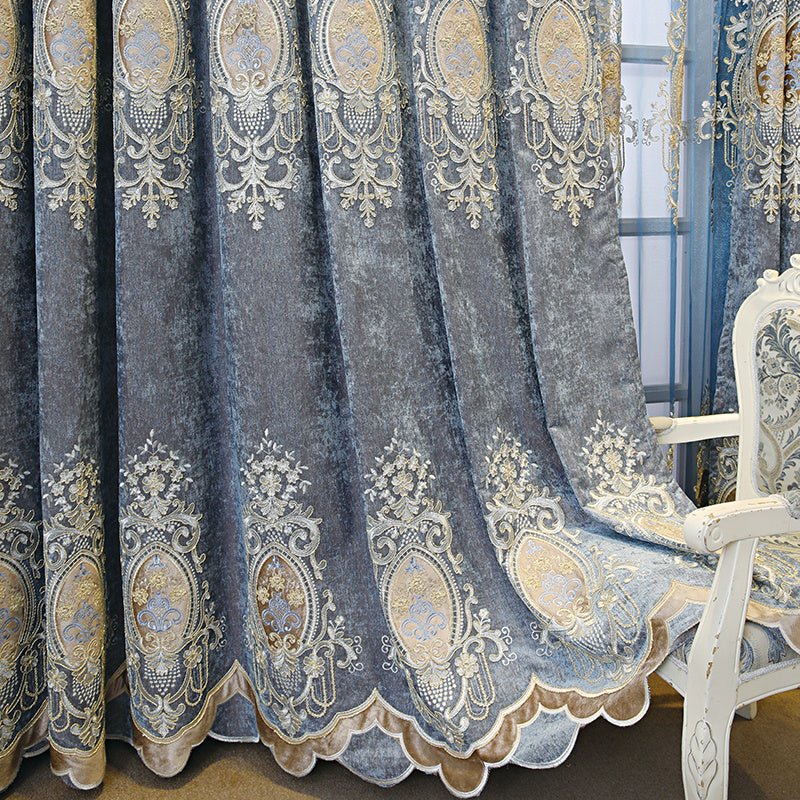 Exclusive Bedroom Full Blackout Curtains Green New — Green cloth — Size 1M — Front View