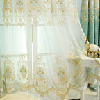 Exclusive Bedroom Full Blackout Curtains Green New — Green cloth — Size 1M — Detail View
