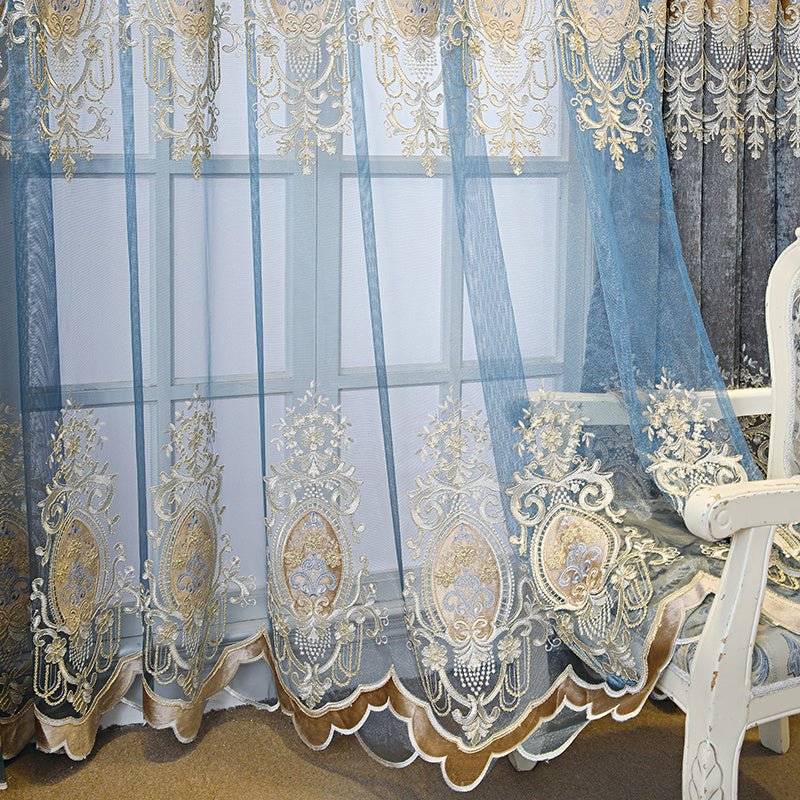 Exclusive Bedroom Full Blackout Curtains Green New — Green cloth — Size 1M — Top View