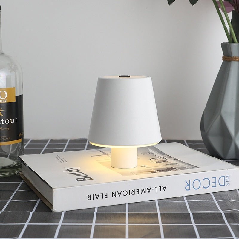 Exclusive Advanced Dimmable Table Lamp with Touch Control — Sand Black Plastic — Top View