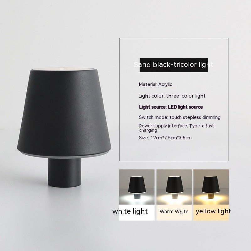 Exclusive Advanced Dimmable Table Lamp with Touch Control — Sand Black Plastic — Lifestyle View