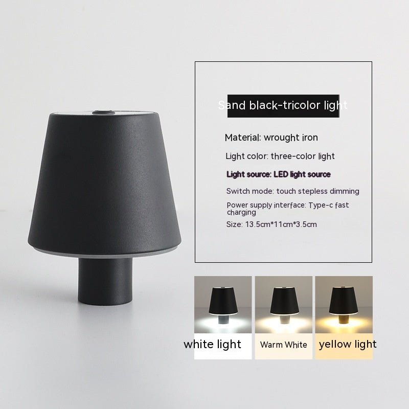 Exclusive Advanced Dimmable Table Lamp with Touch Control — Sand Black Plastic — Alternate View 8