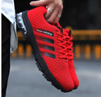 Exclusive Couple Running Shoes | Breathable Mesh — Black ash 8877 — Size 36 — Top View