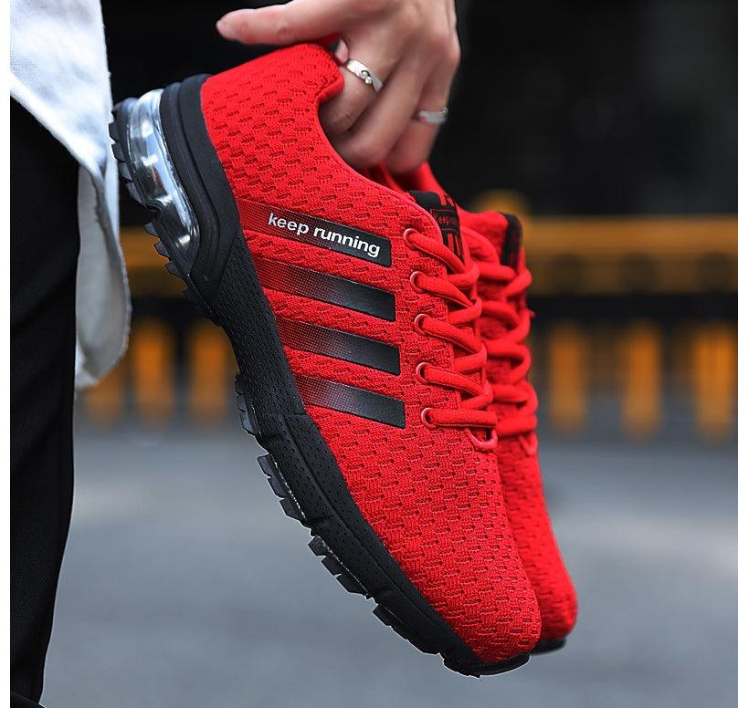 Exclusive Couple Running Shoes | Breathable Mesh — Black ash 8877 — Size 36 — Top View